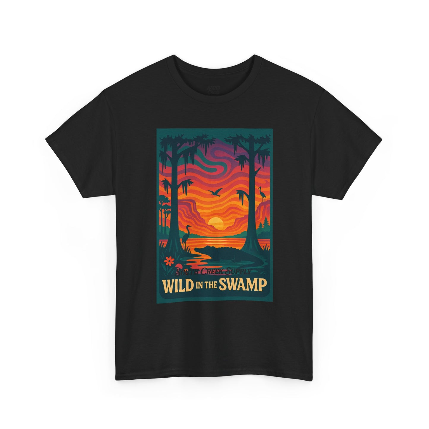 Wild in the Swamp T-Shirt — Sunset Bayou Nature Graphic Tee
