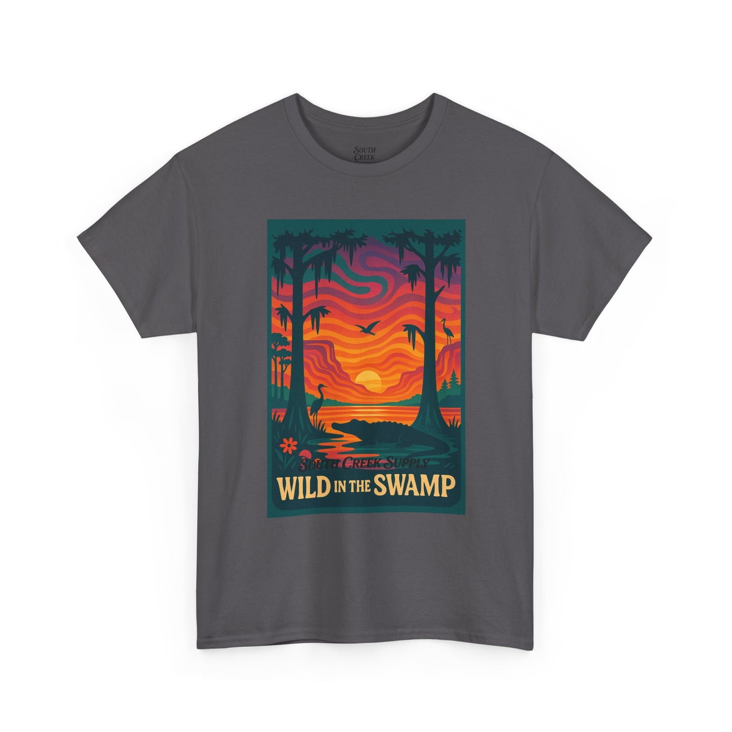 Wild in the Swamp T-Shirt — Sunset Bayou Nature Graphic Tee