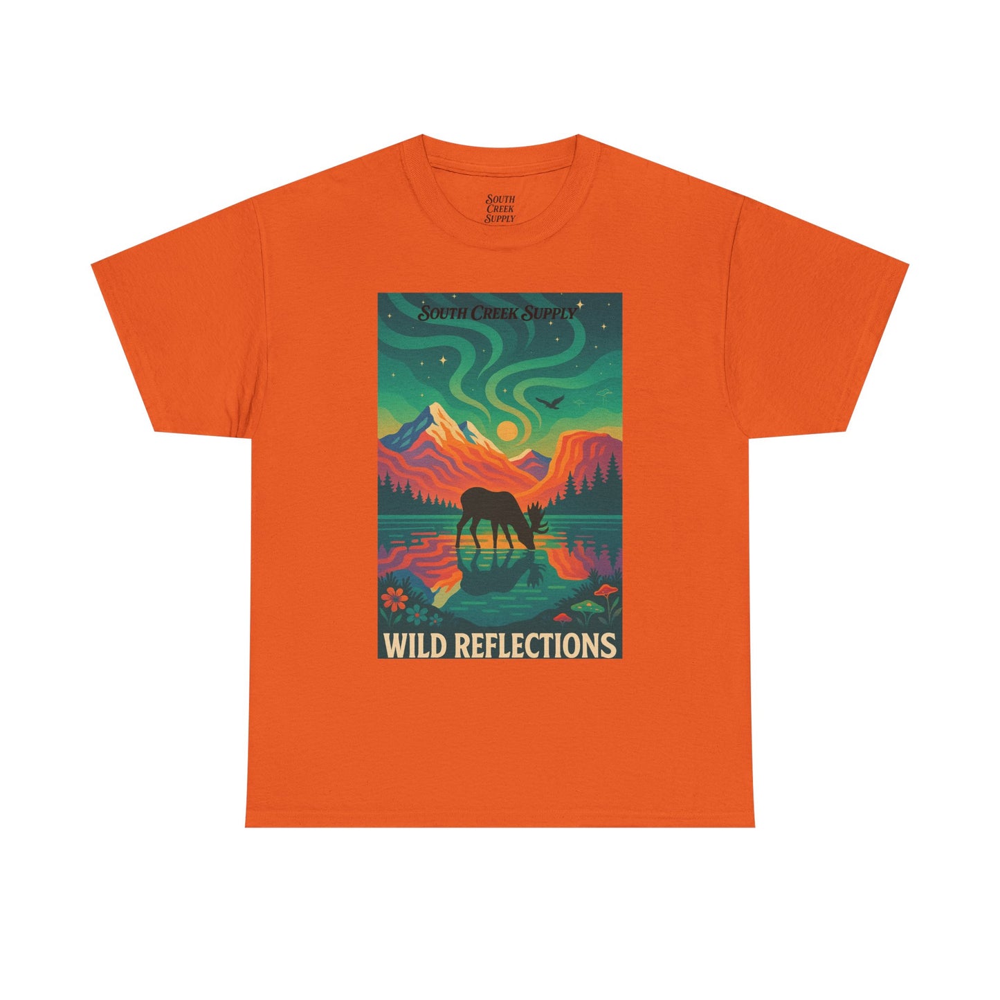 Wild Reflections T-Shirt — Aurora Mountain Elk Graphic Tee
