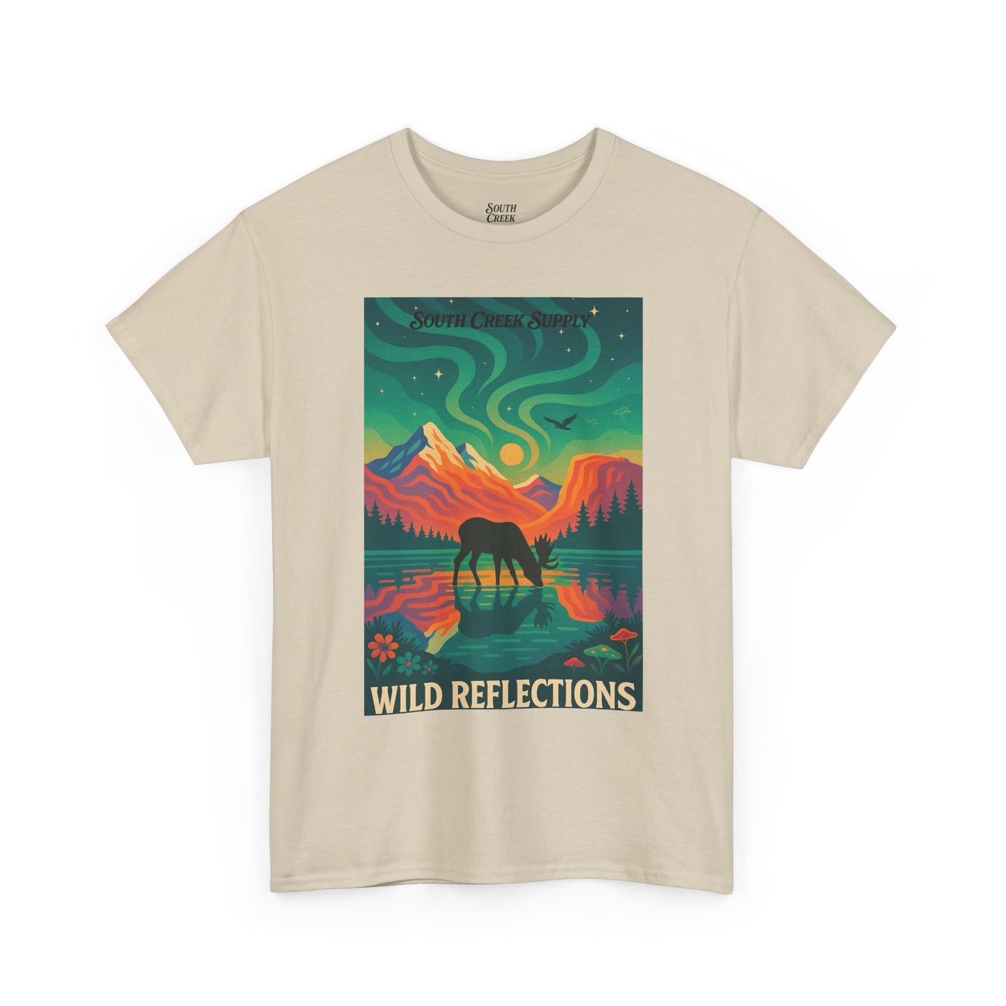 Wild Reflections T-Shirt — Aurora Mountain Elk Graphic Tee