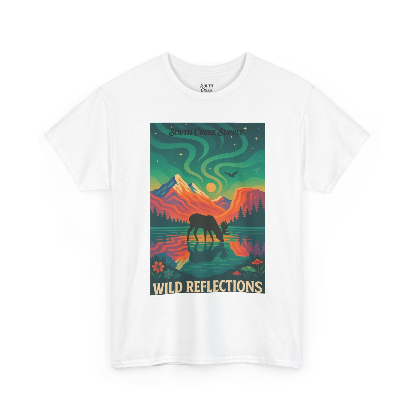 Wild Reflections T-Shirt — Aurora Mountain Elk Graphic Tee