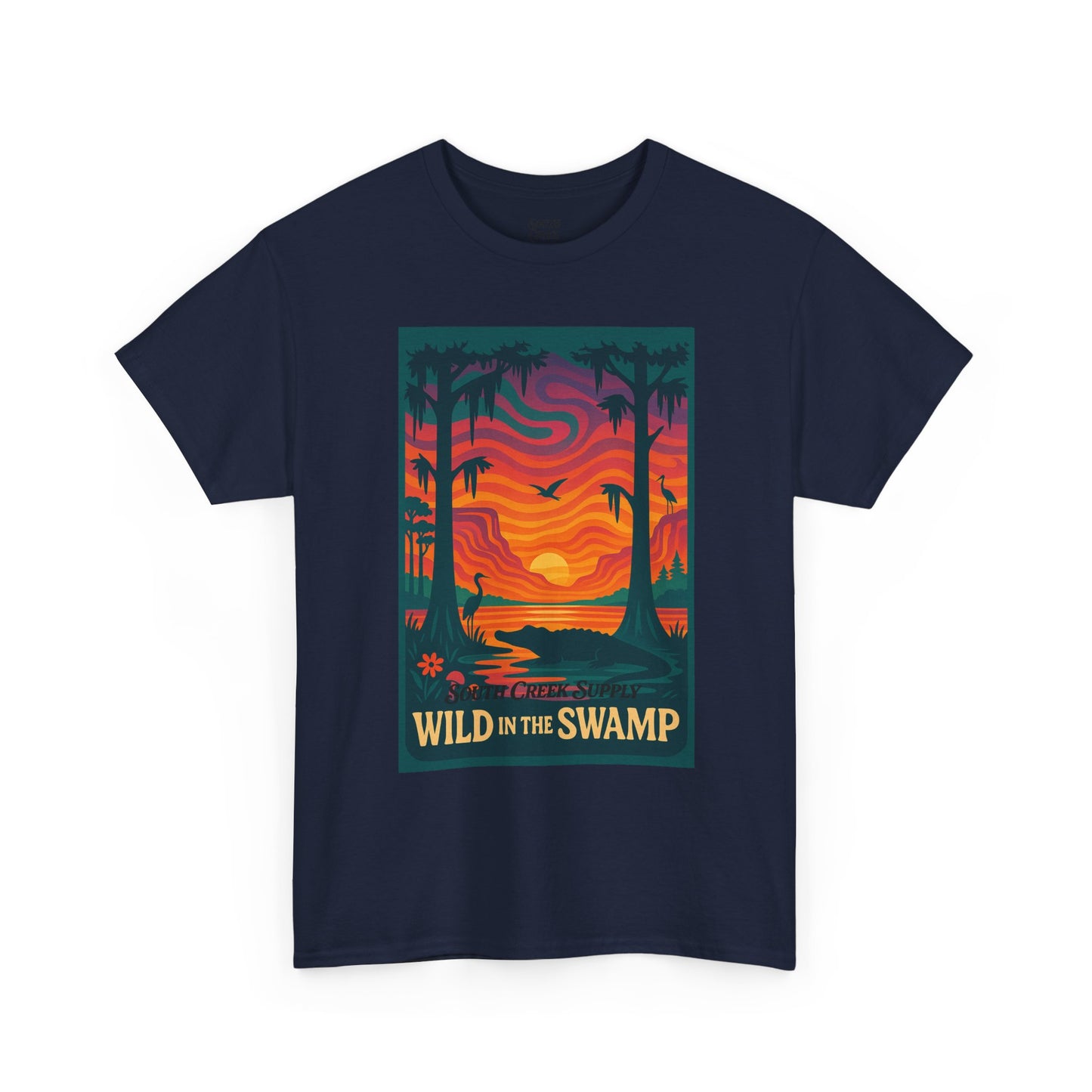 Wild in the Swamp T-Shirt — Sunset Bayou Nature Graphic Tee