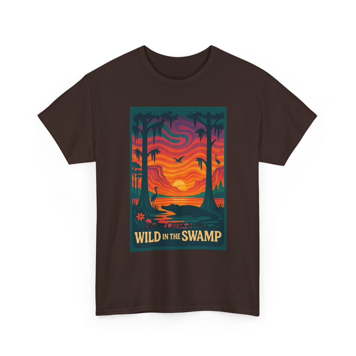Wild in the Swamp T-Shirt — Sunset Bayou Nature Graphic Tee