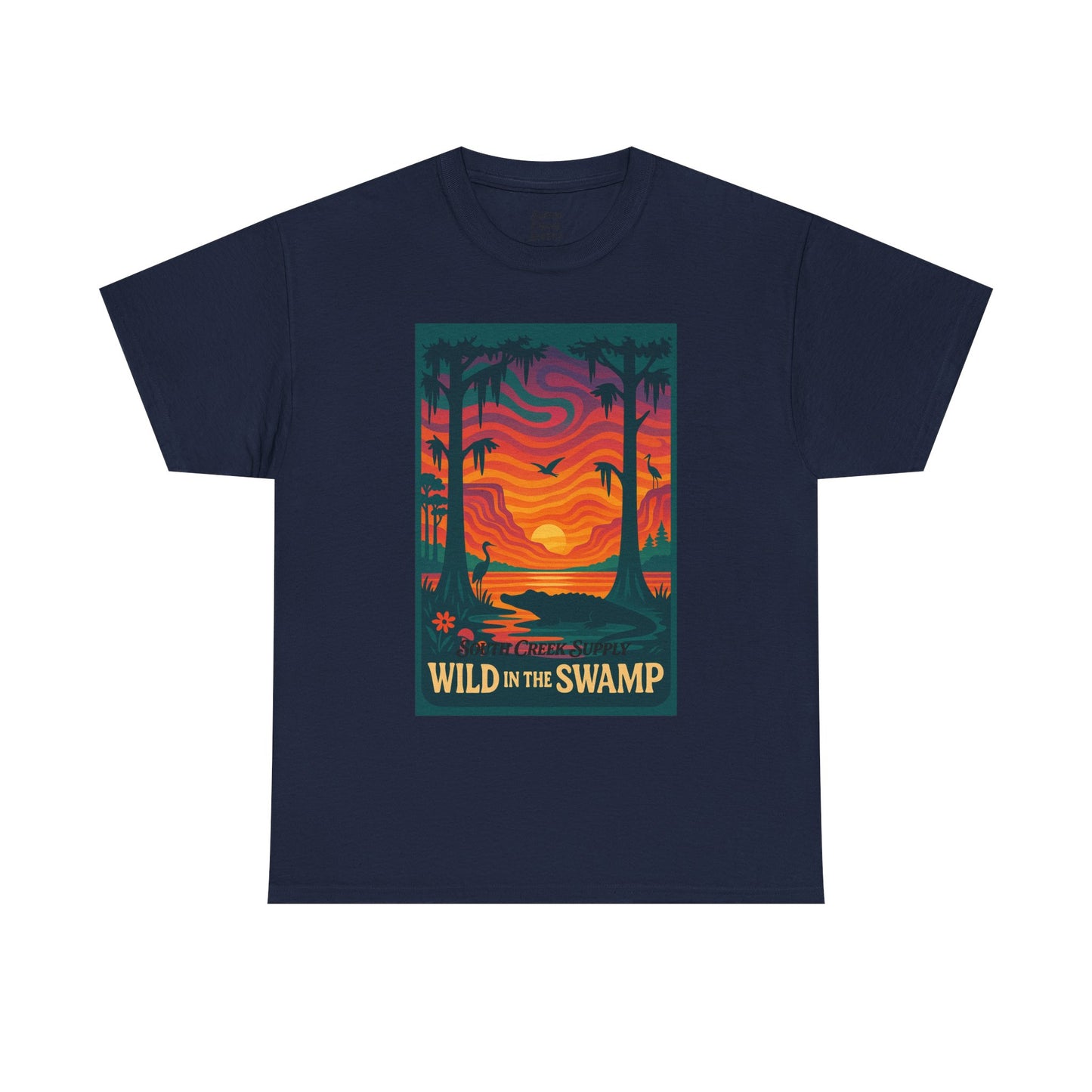 Wild in the Swamp T-Shirt — Sunset Bayou Nature Graphic Tee