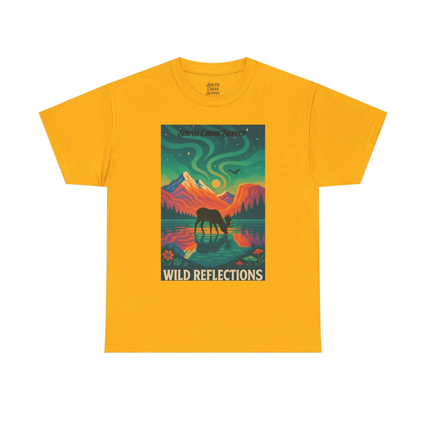 Wild Reflections T-Shirt — Aurora Mountain Elk Graphic Tee