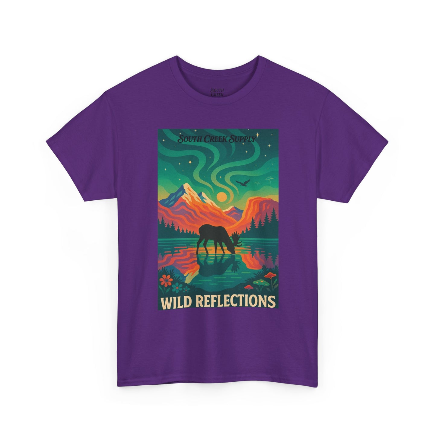 Wild Reflections T-Shirt — Aurora Mountain Elk Graphic Tee