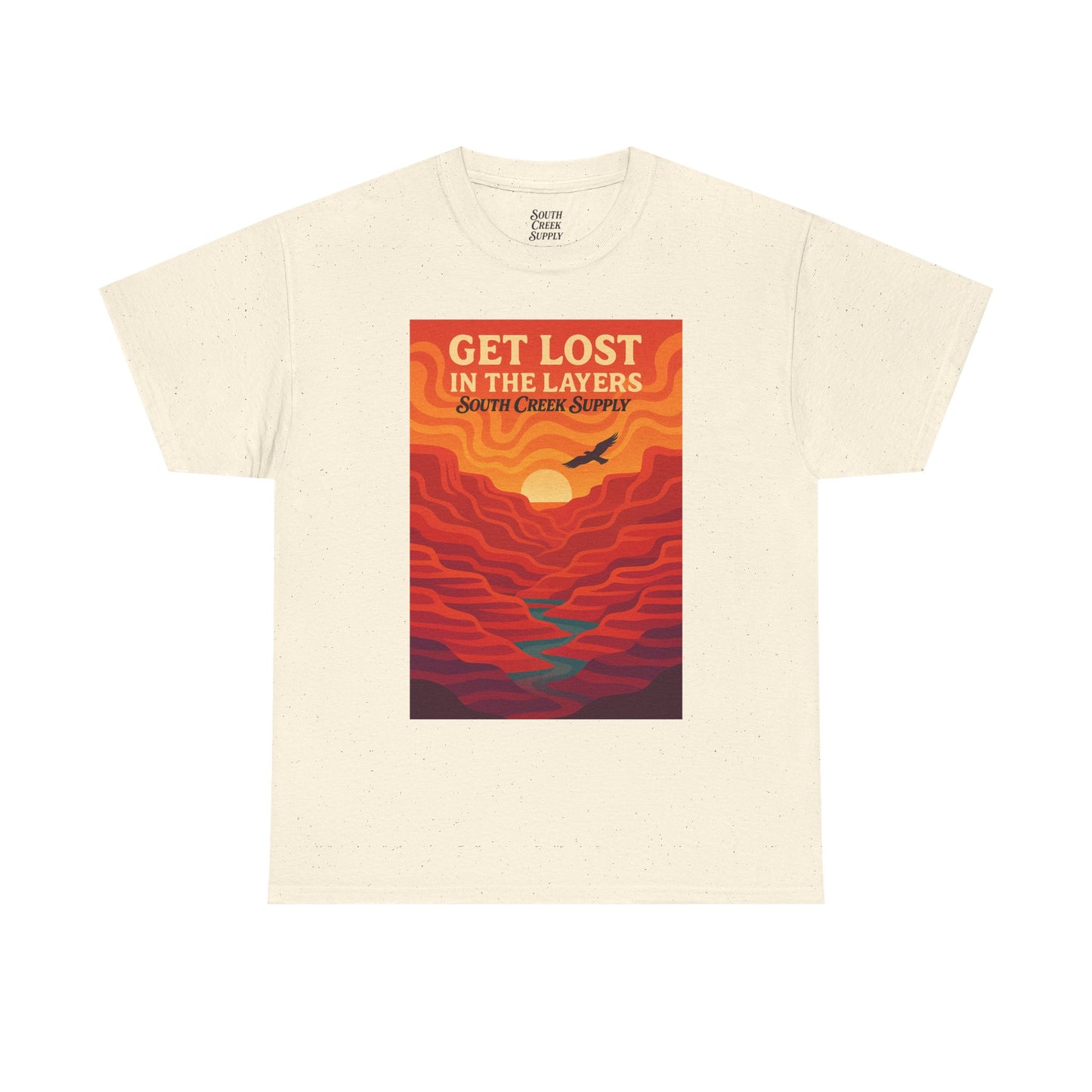 Get Lost in the Layers T-Shirt — Vintage Canyon Sunset Adventure Tee