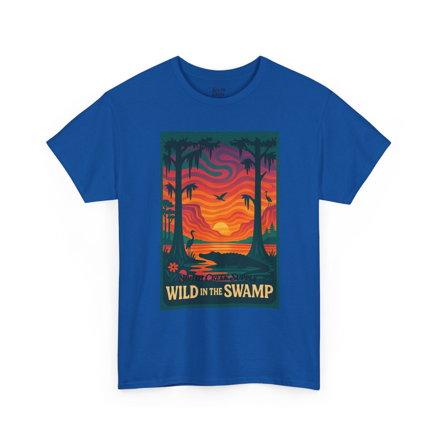 Wild in the Swamp T-Shirt — Sunset Bayou Nature Graphic Tee