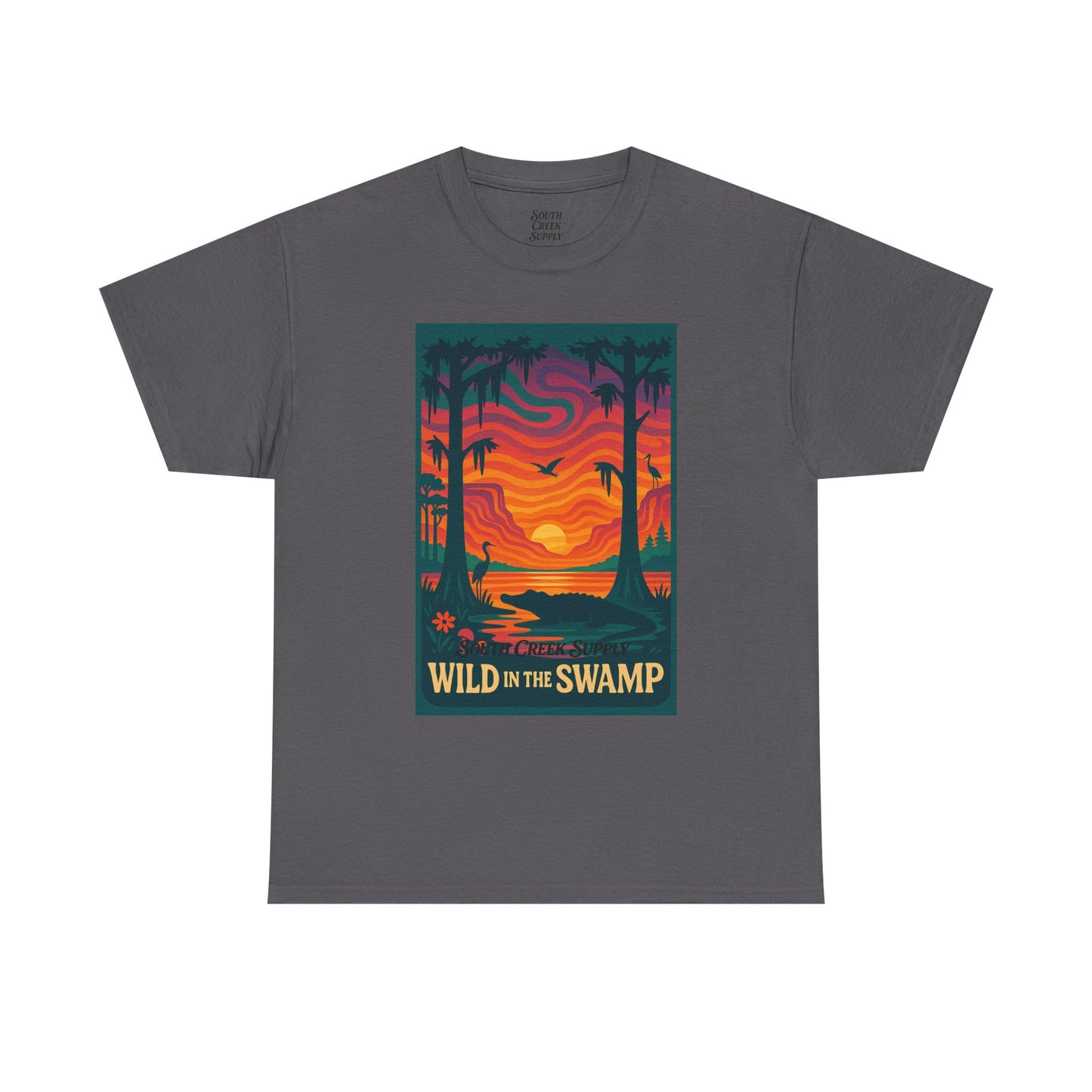 Wild in the Swamp T-Shirt — Sunset Bayou Nature Graphic Tee