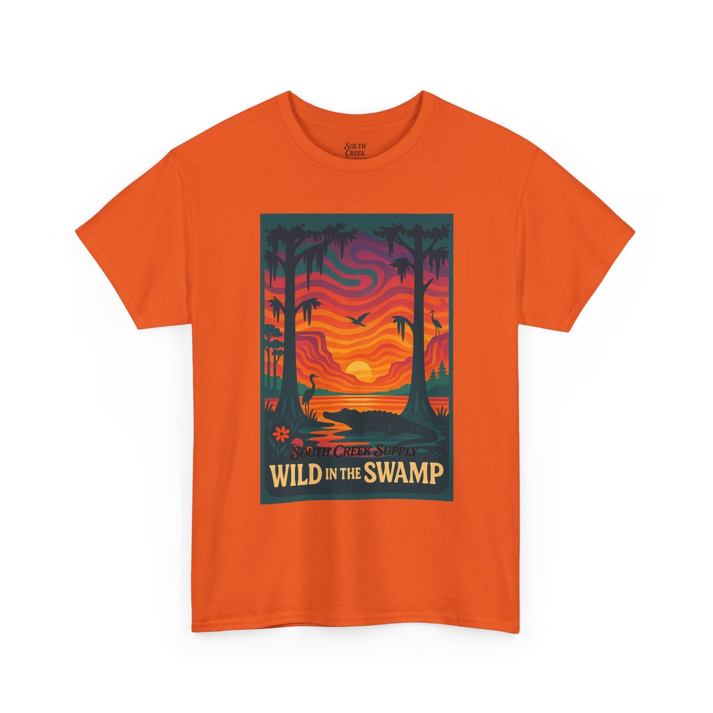 Wild in the Swamp T-Shirt — Sunset Bayou Nature Graphic Tee