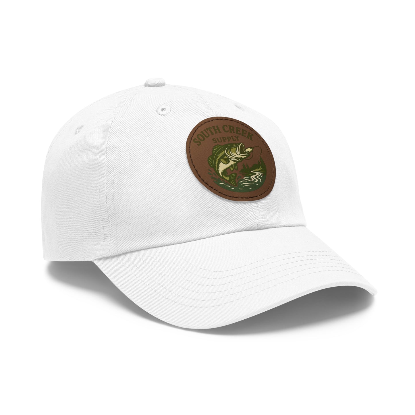 Fishing Leather Patch Hat — "South Creek Supply"