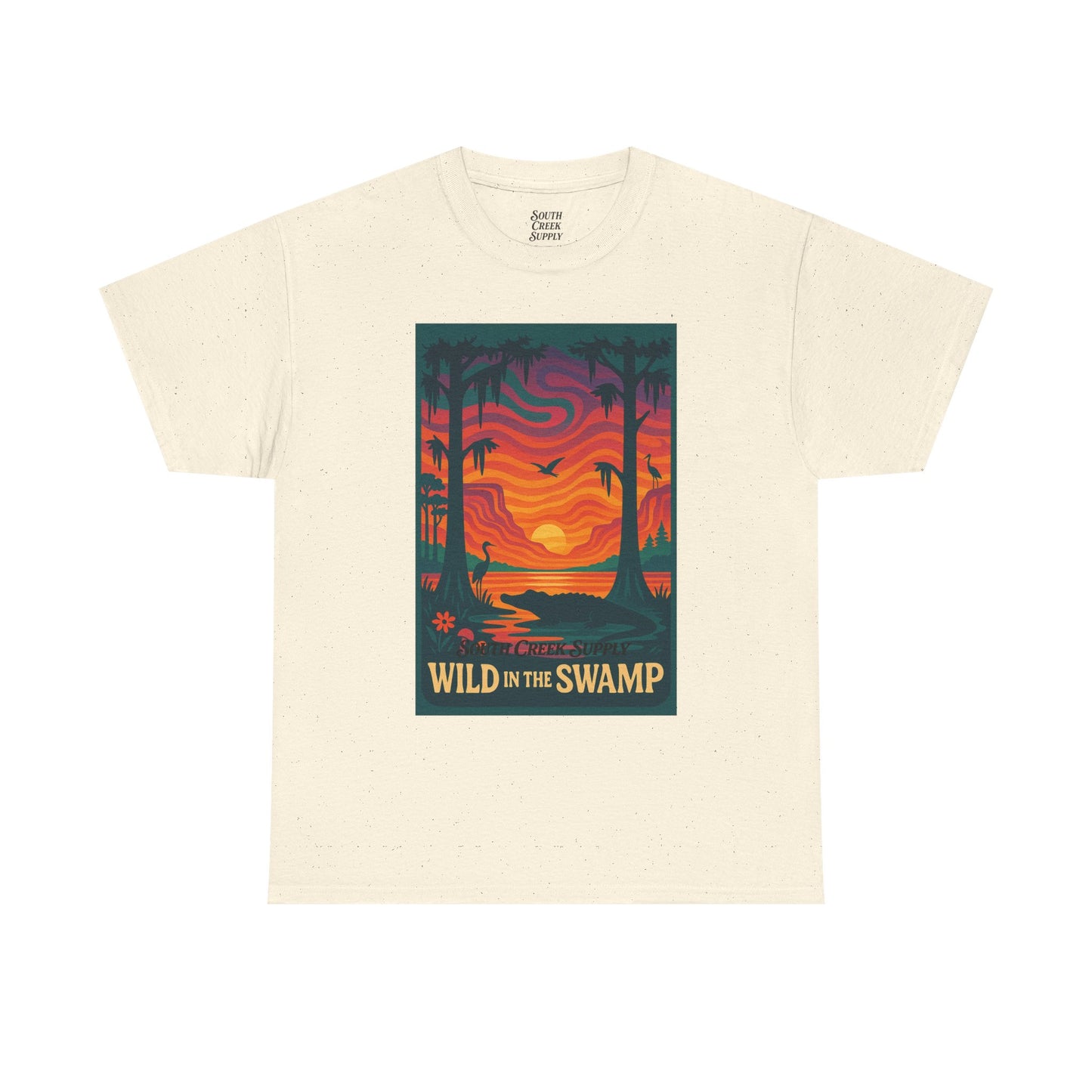 Wild in the Swamp T-Shirt — Sunset Bayou Nature Graphic Tee