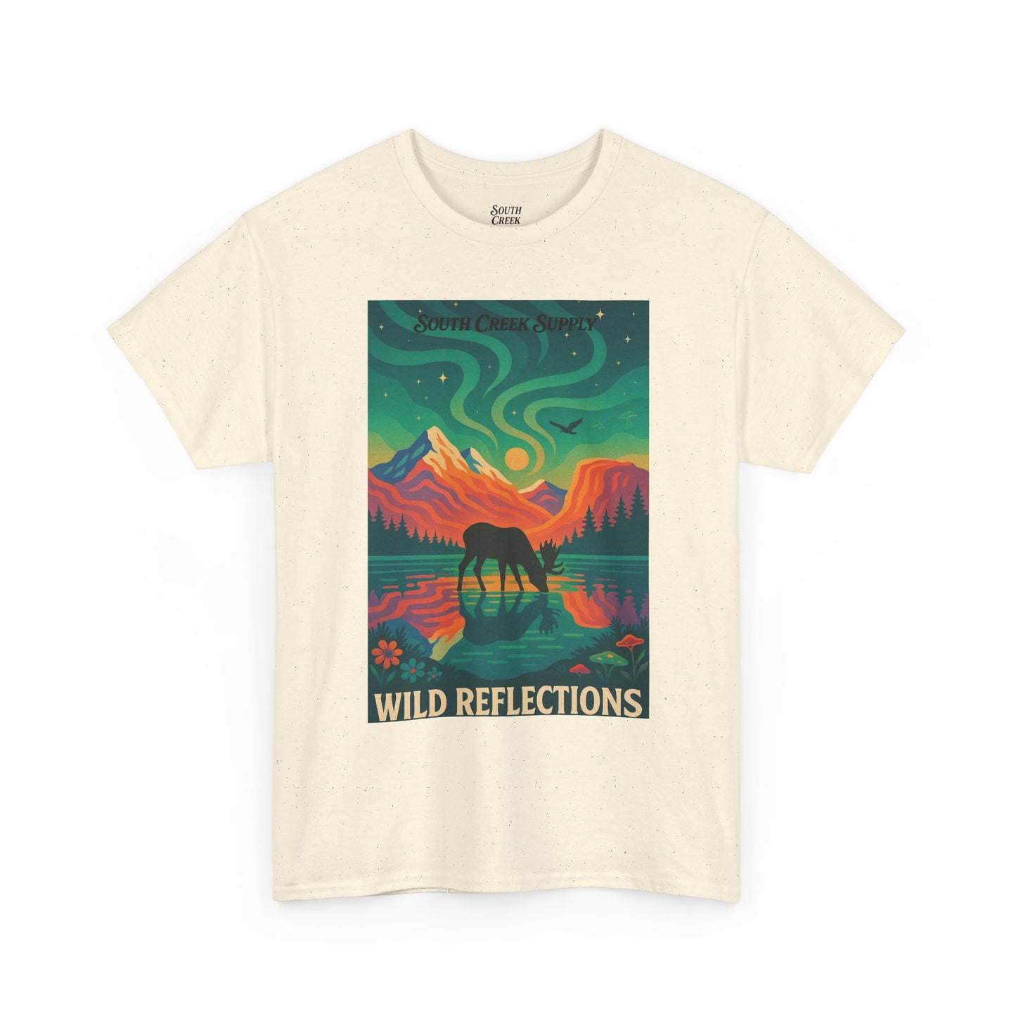 Wild Reflections T-Shirt — Aurora Mountain Elk Graphic Tee