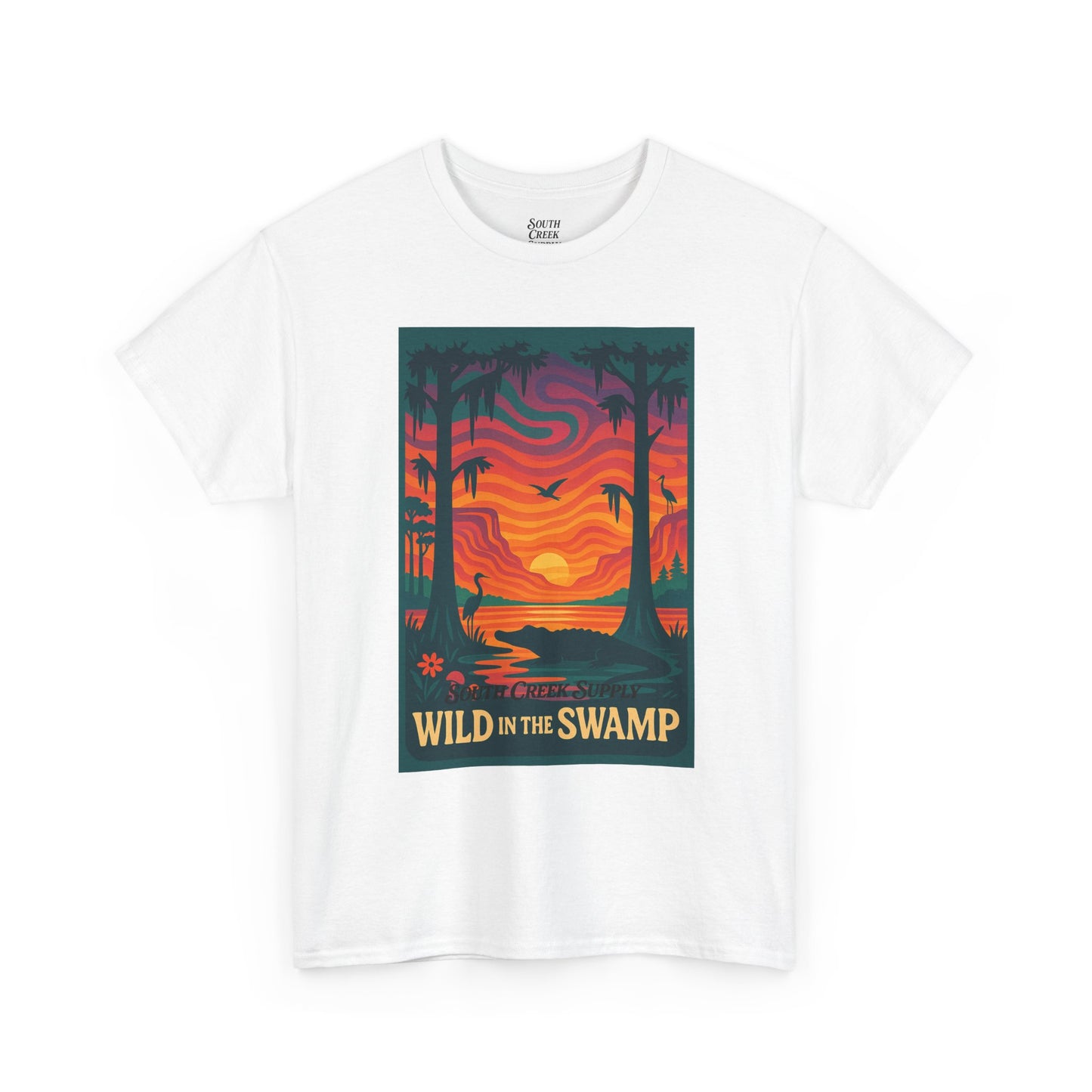Wild in the Swamp T-Shirt — Sunset Bayou Nature Graphic Tee