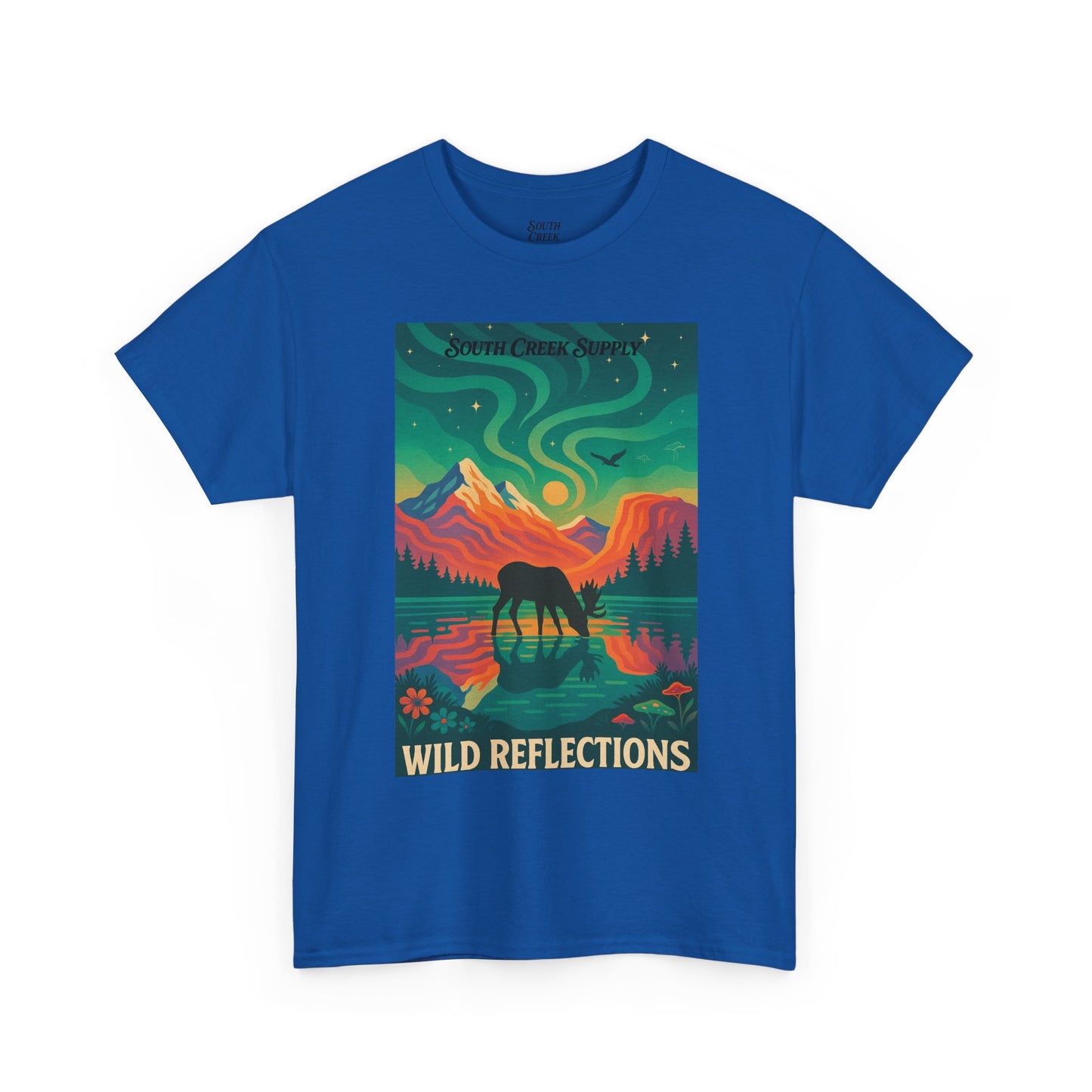 Wild Reflections T-Shirt — Aurora Mountain Elk Graphic Tee