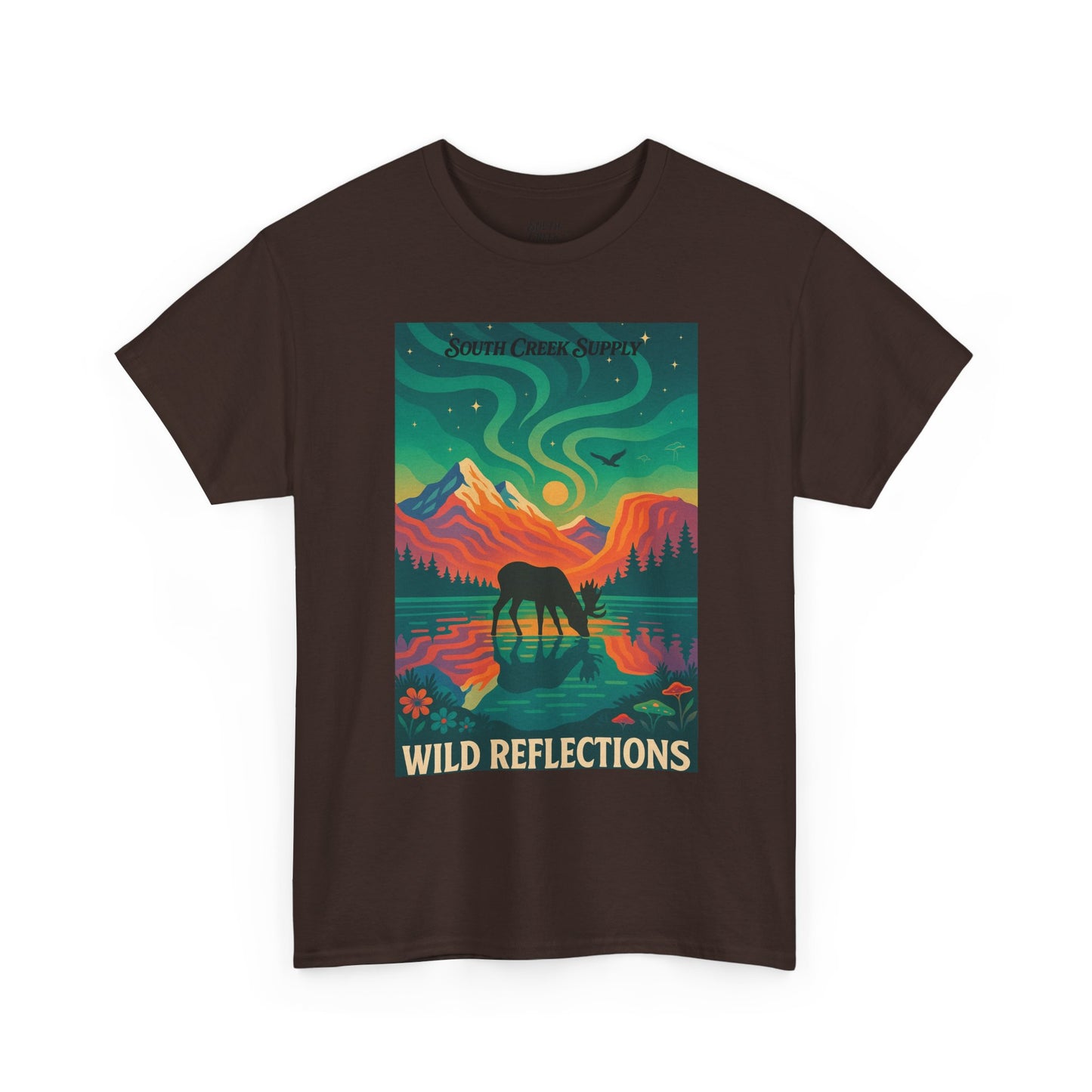 Wild Reflections T-Shirt — Aurora Mountain Elk Graphic Tee