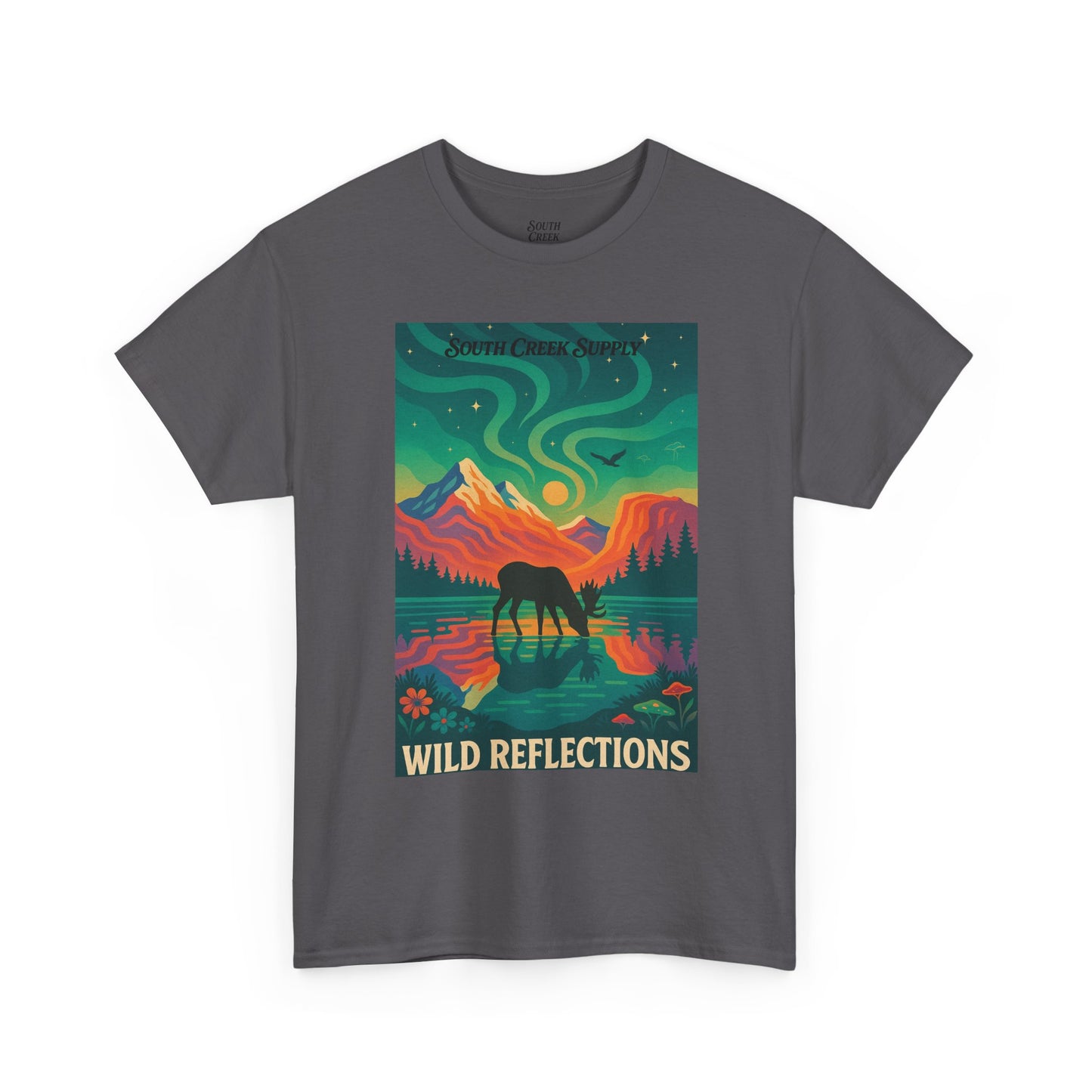 Wild Reflections T-Shirt — Aurora Mountain Elk Graphic Tee