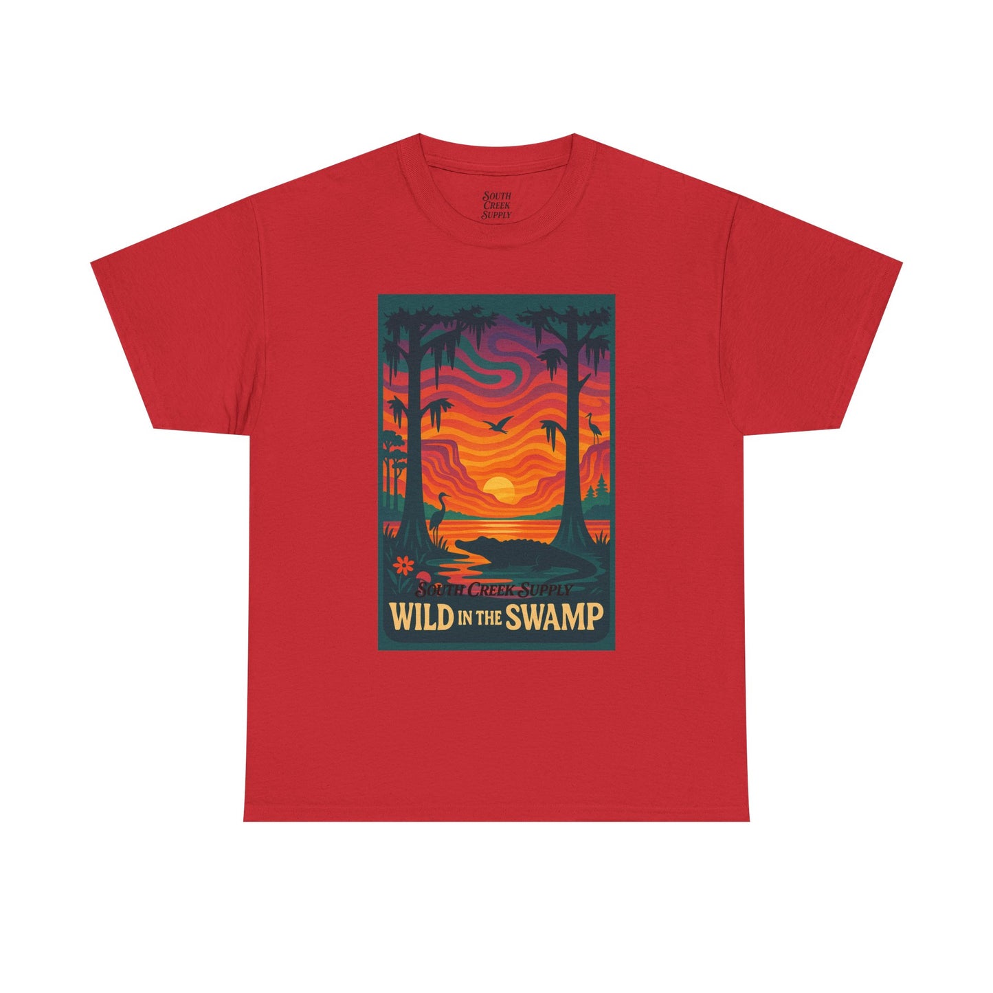 Wild in the Swamp T-Shirt — Sunset Bayou Nature Graphic Tee