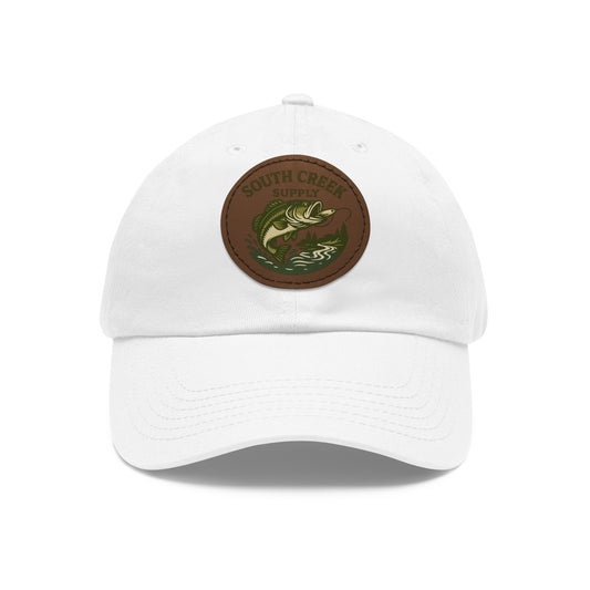 Fishing Leather Patch Hat — "South Creek Supply"
