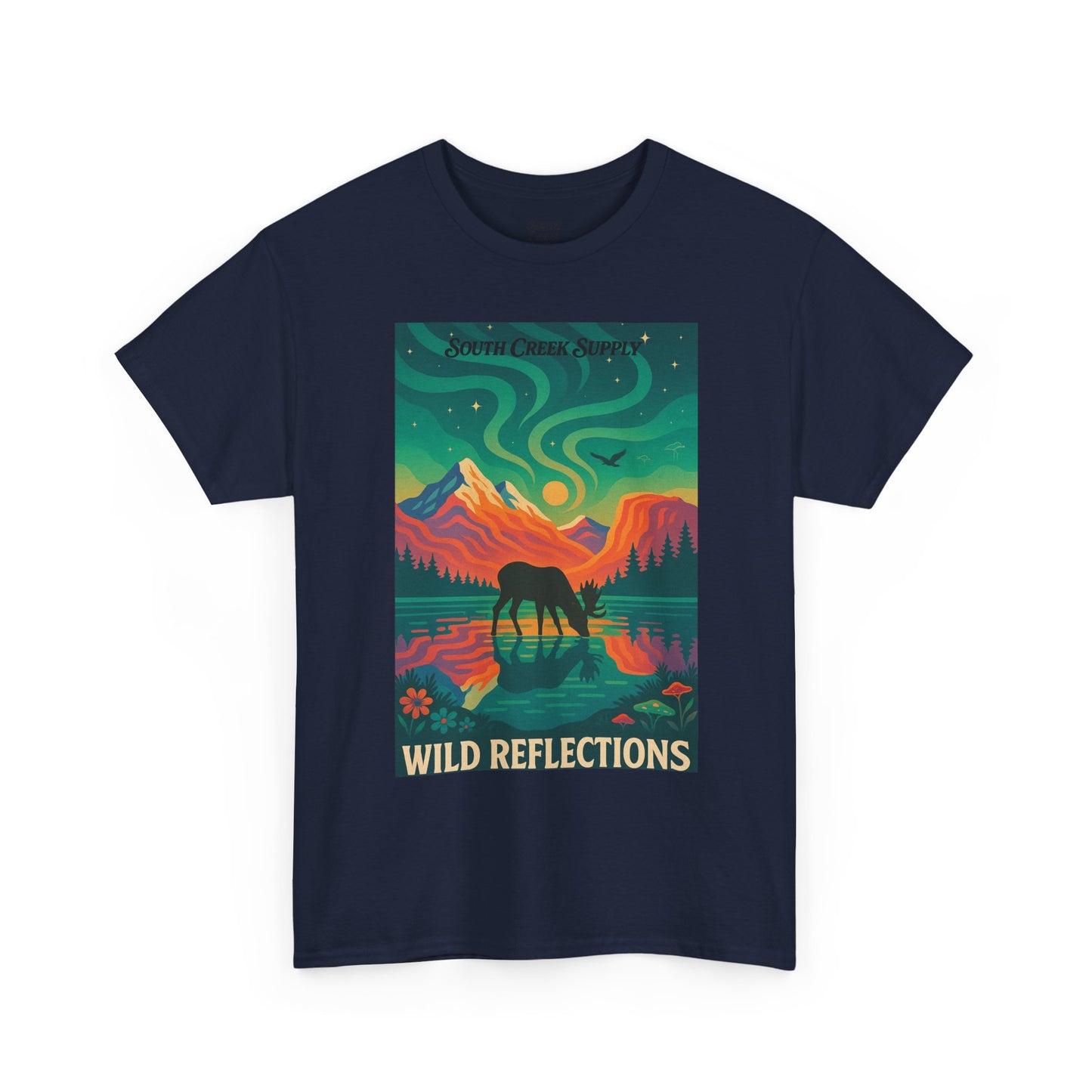 Wild Reflections T-Shirt — Aurora Mountain Elk Graphic Tee