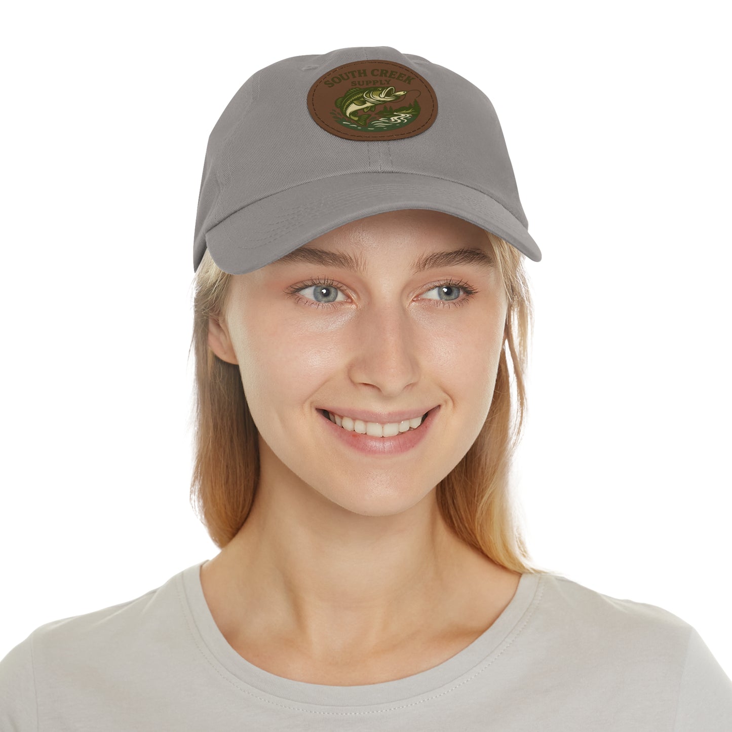 Fishing Leather Patch Hat — "South Creek Supply"