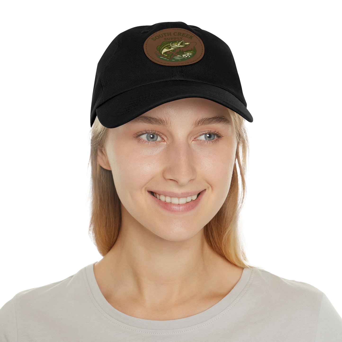 Fishing Leather Patch Hat — "South Creek Supply"