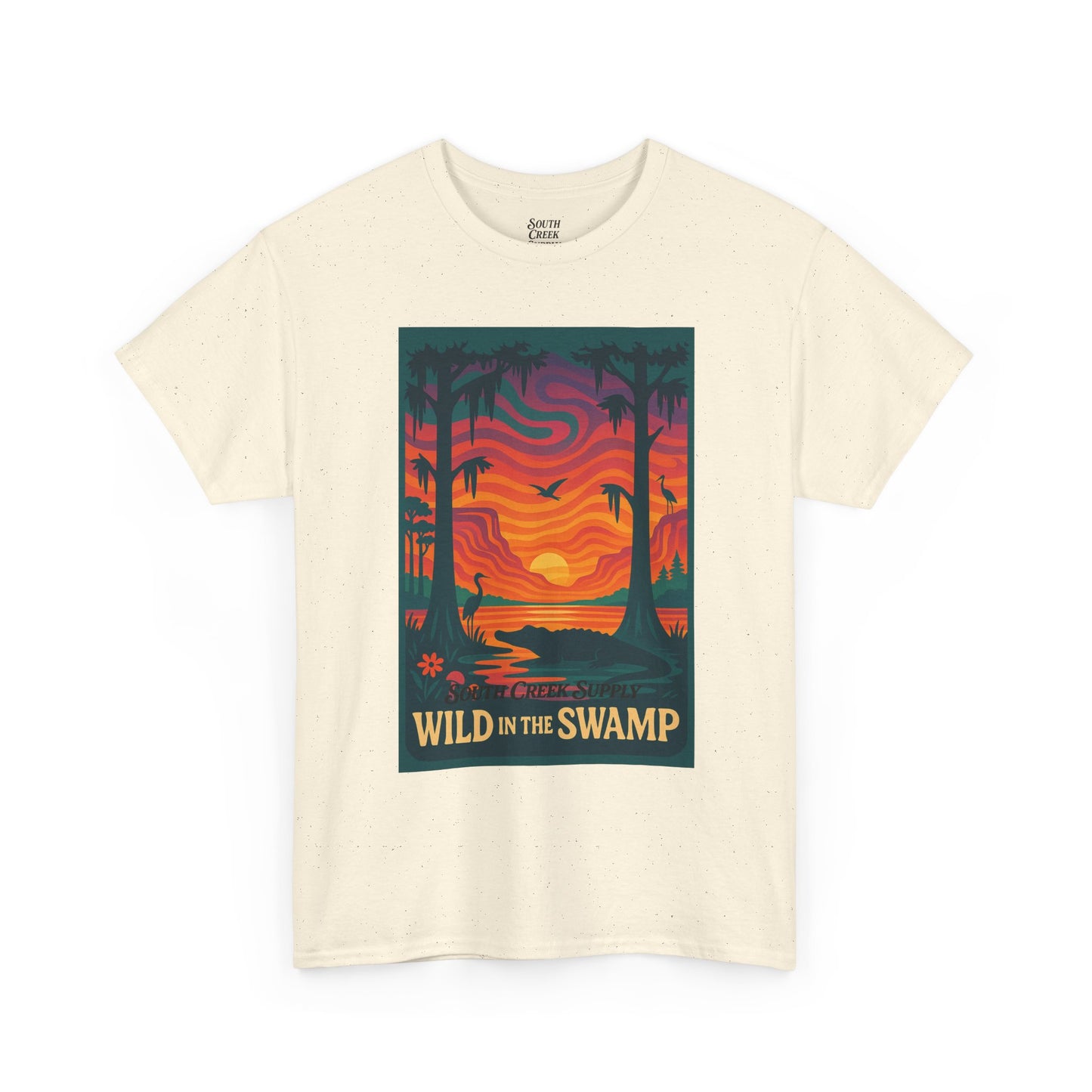 Wild in the Swamp T-Shirt — Sunset Bayou Nature Graphic Tee