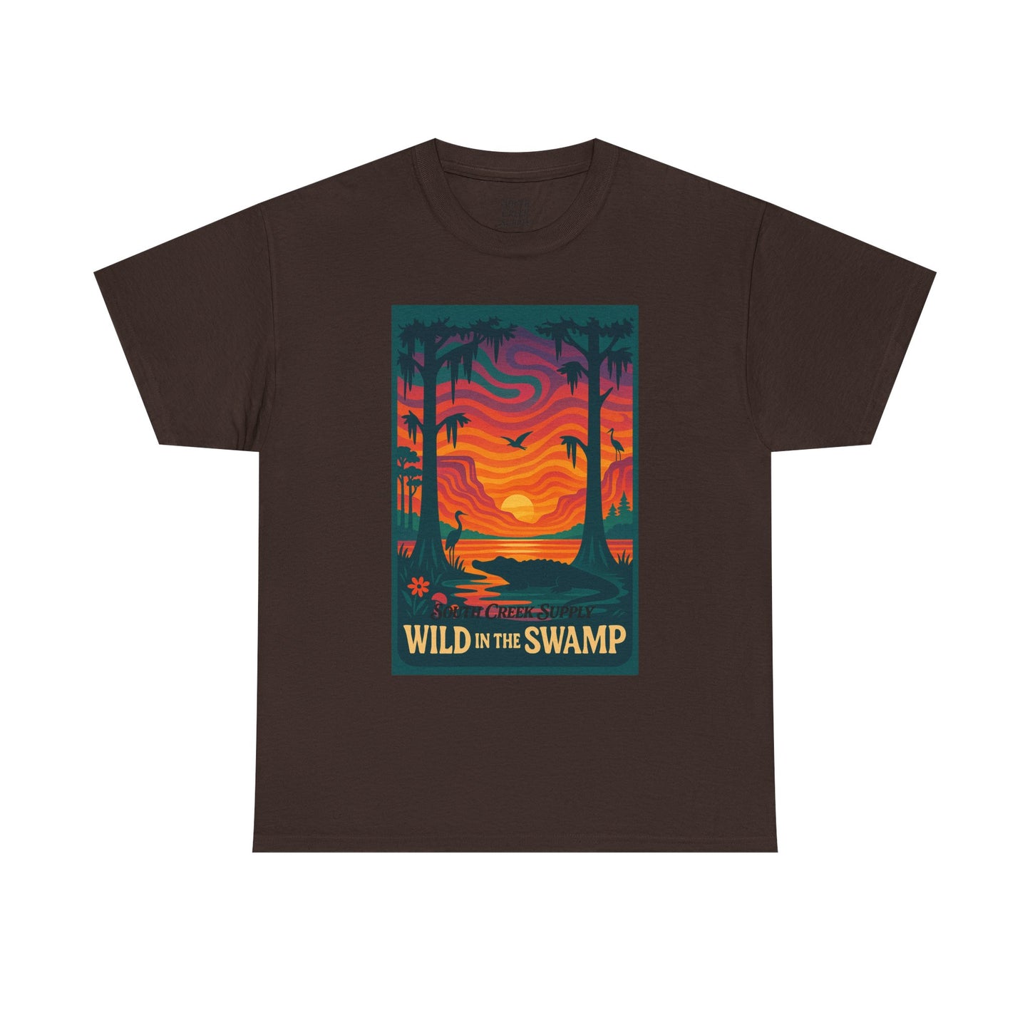 Wild in the Swamp T-Shirt — Sunset Bayou Nature Graphic Tee