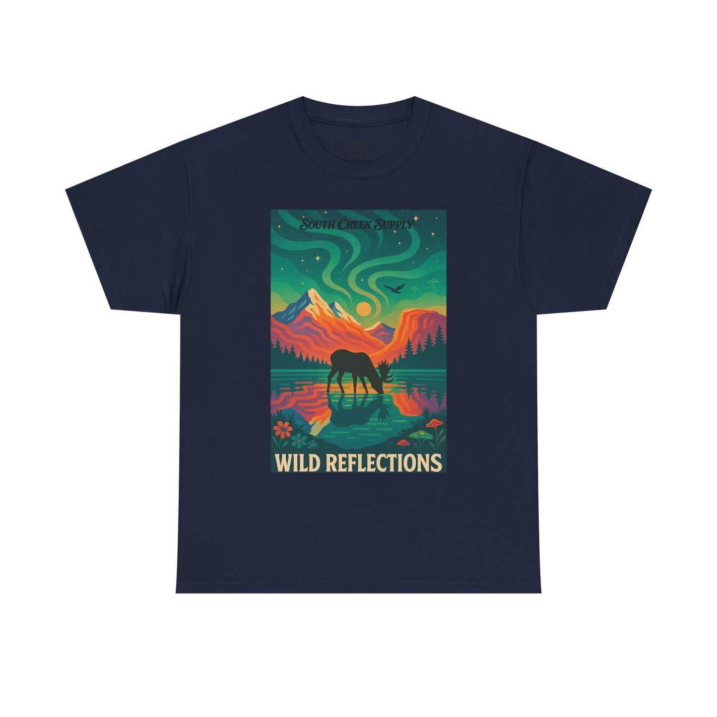 Wild Reflections T-Shirt — Aurora Mountain Elk Graphic Tee
