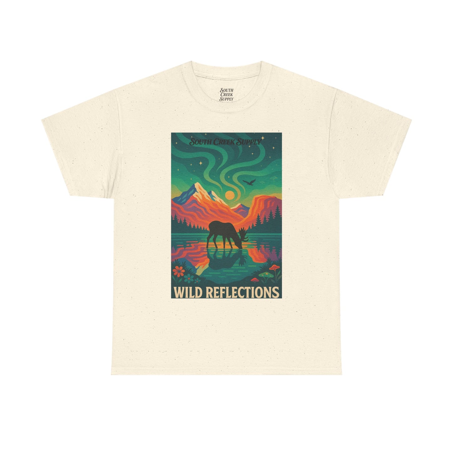 Wild Reflections T-Shirt — Aurora Mountain Elk Graphic Tee