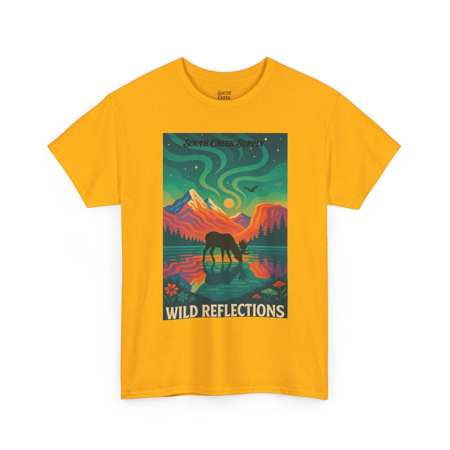 Wild Reflections T-Shirt — Aurora Mountain Elk Graphic Tee