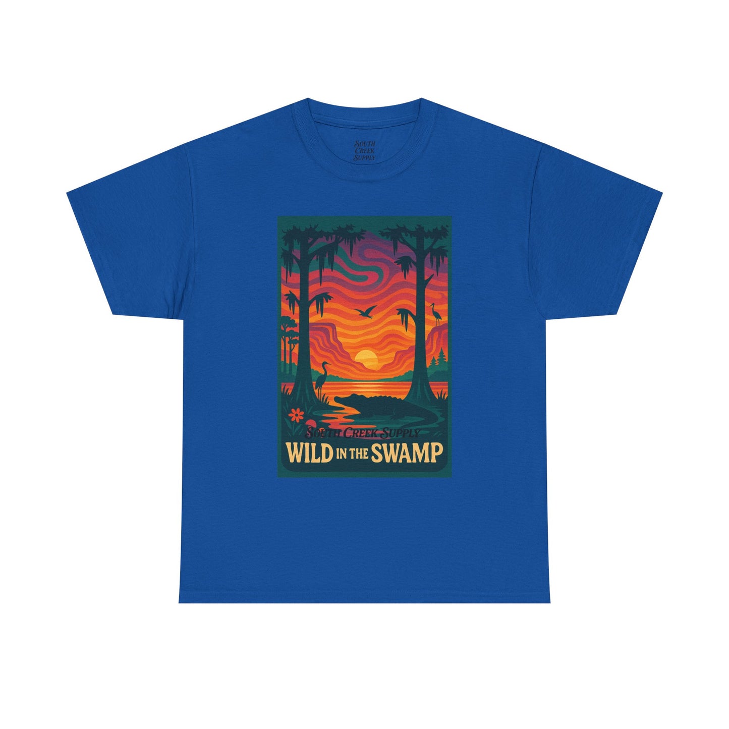 Wild in the Swamp T-Shirt — Sunset Bayou Nature Graphic Tee