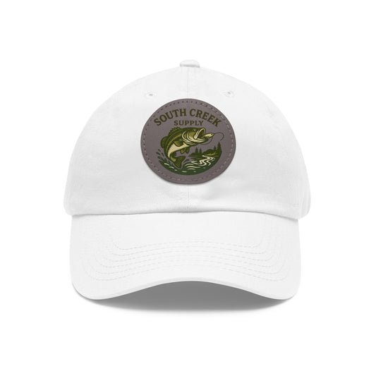 Fishing Leather Patch Hat — "South Creek Supply"