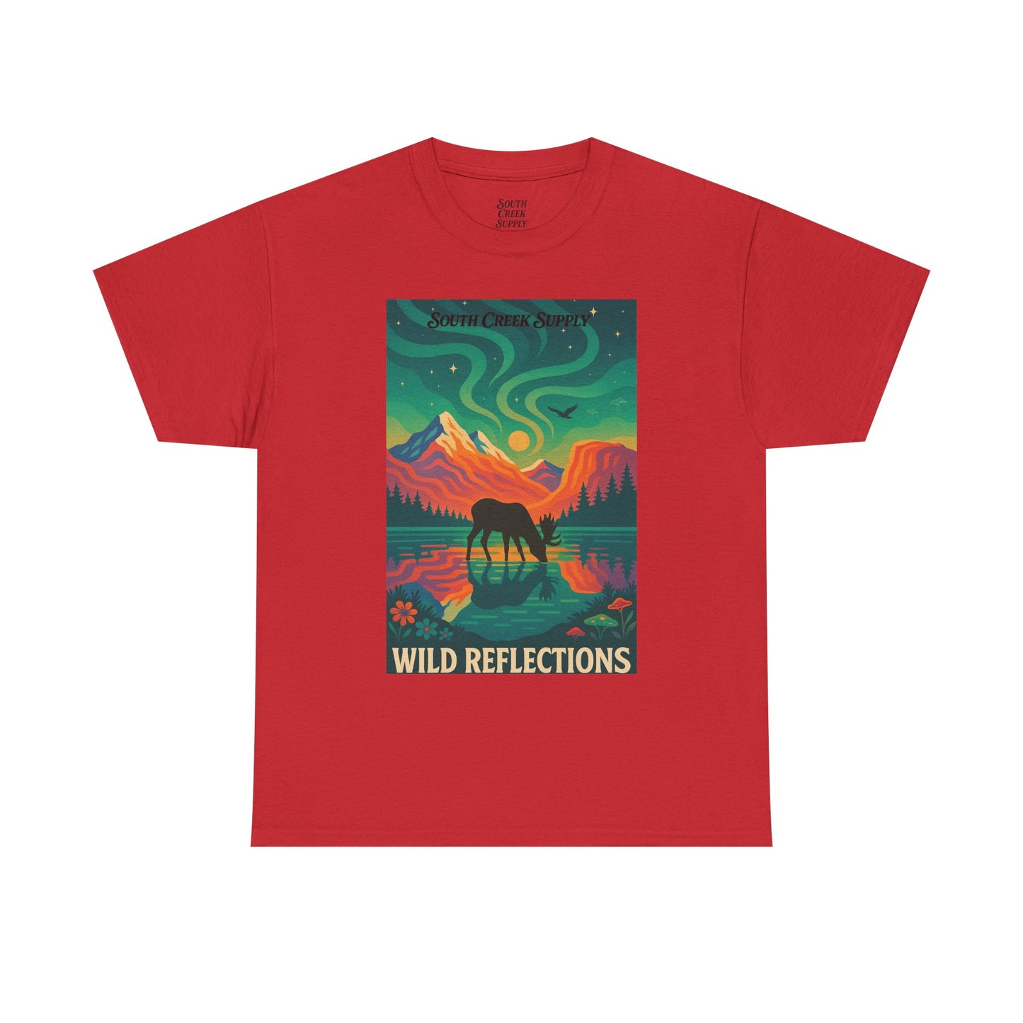 Wild Reflections T-Shirt — Aurora Mountain Elk Graphic Tee