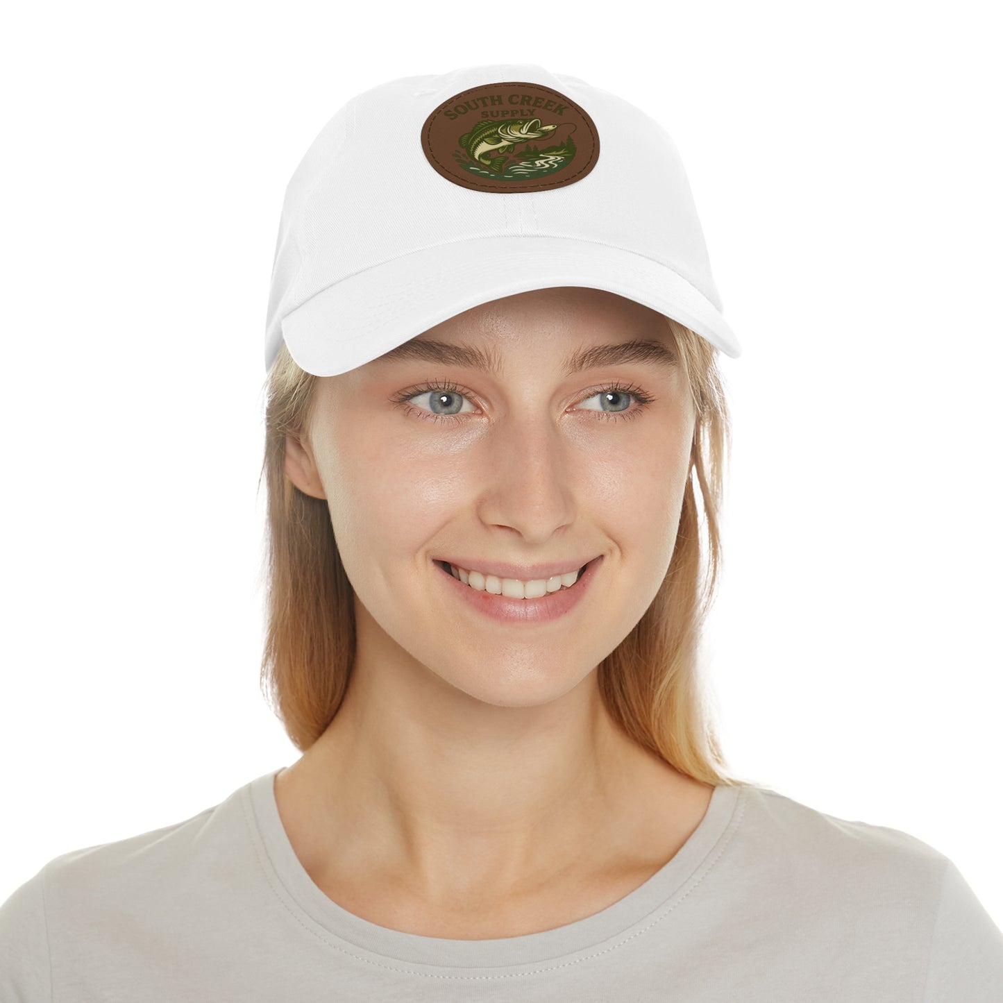Fishing Leather Patch Hat — "South Creek Supply"