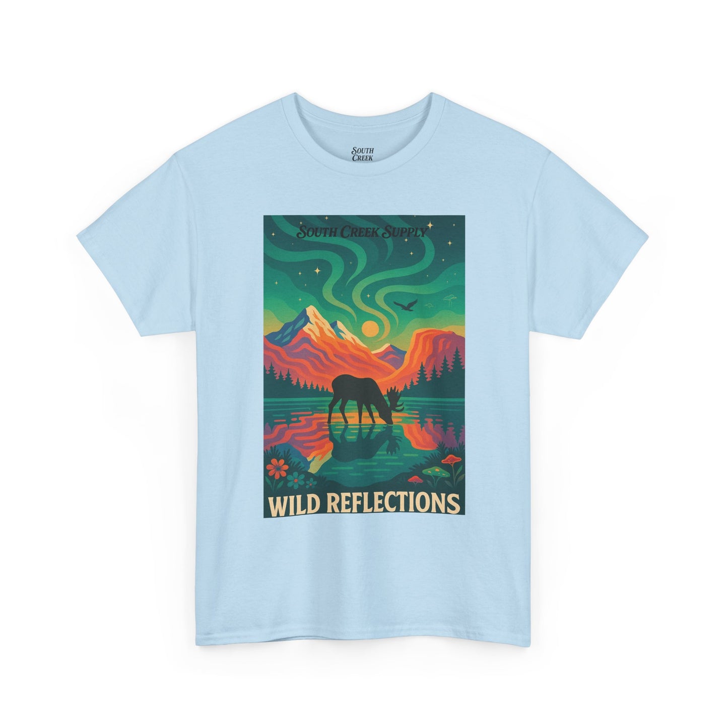 Wild Reflections T-Shirt — Aurora Mountain Elk Graphic Tee