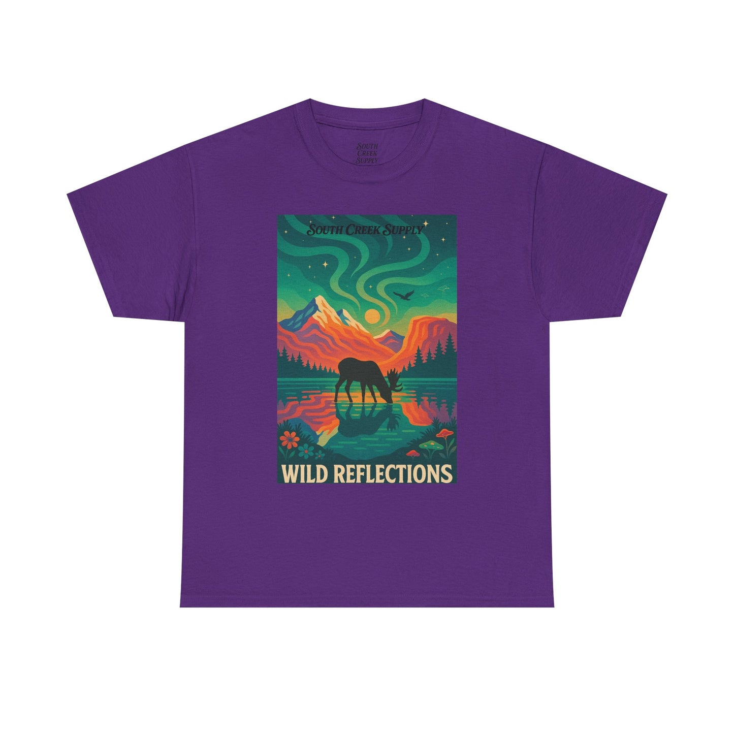Wild Reflections T-Shirt — Aurora Mountain Elk Graphic Tee