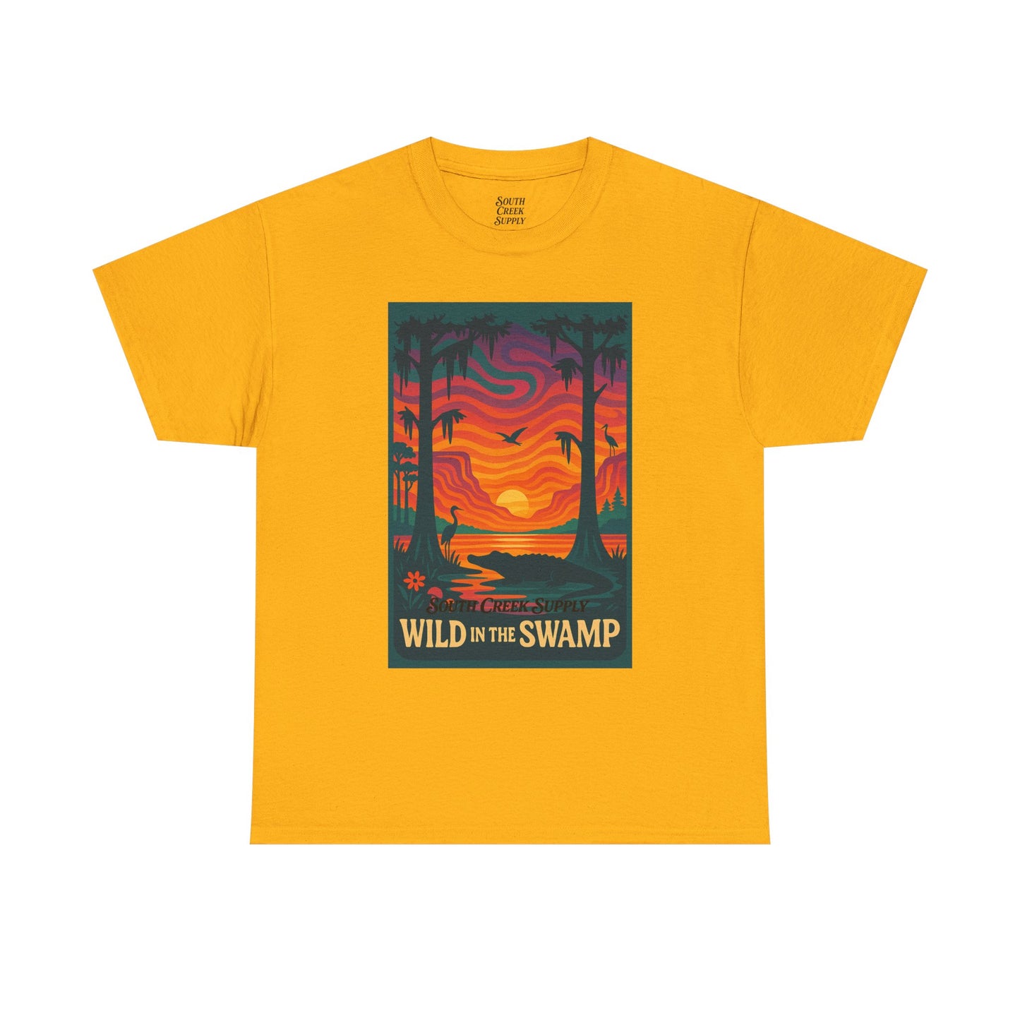 Wild in the Swamp T-Shirt — Sunset Bayou Nature Graphic Tee