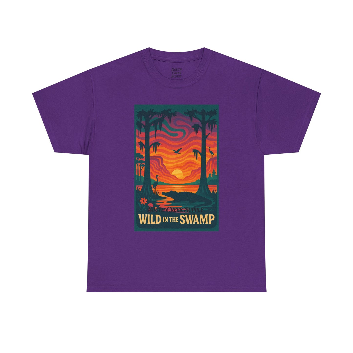 Wild in the Swamp T-Shirt — Sunset Bayou Nature Graphic Tee