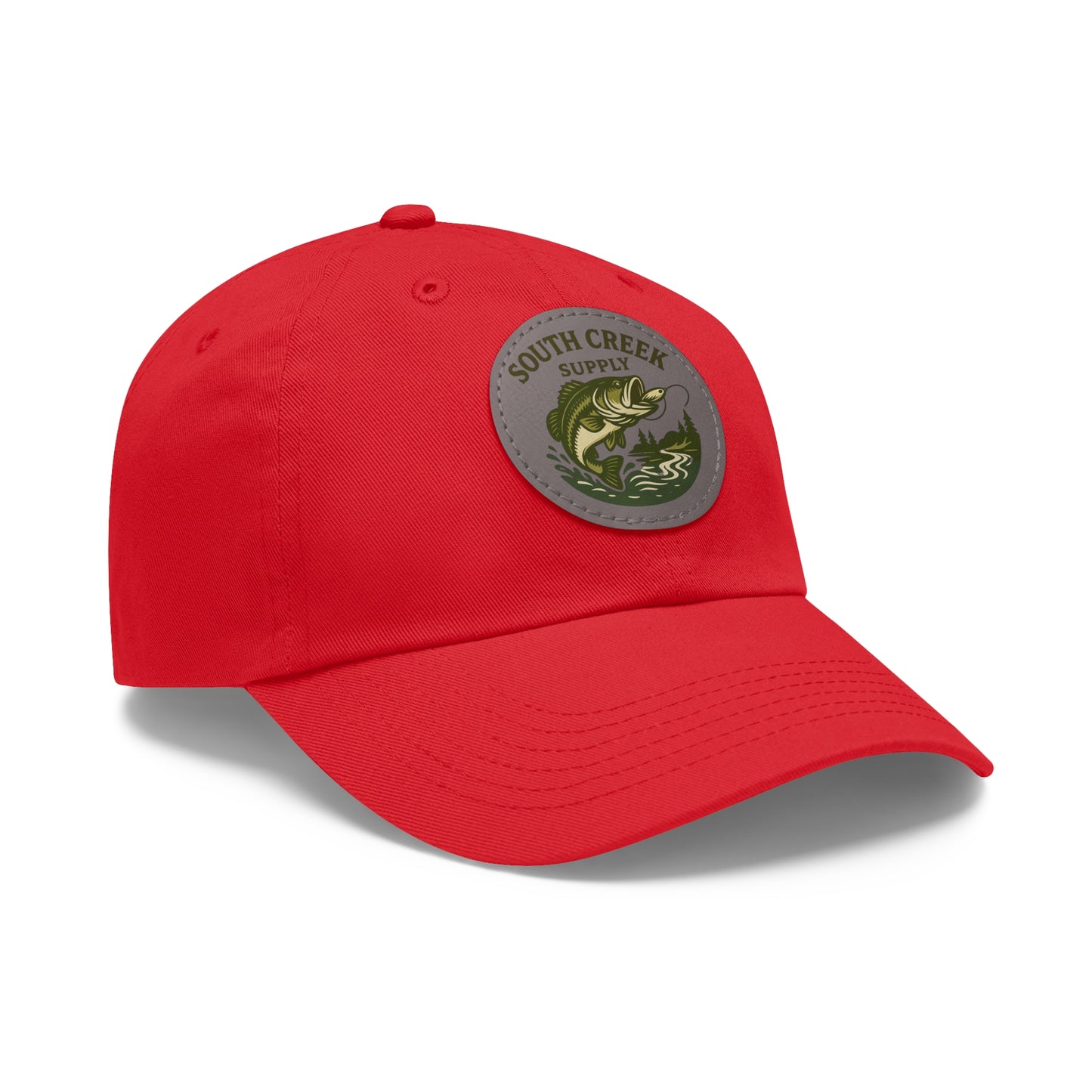 Fishing Leather Patch Hat — "South Creek Supply"