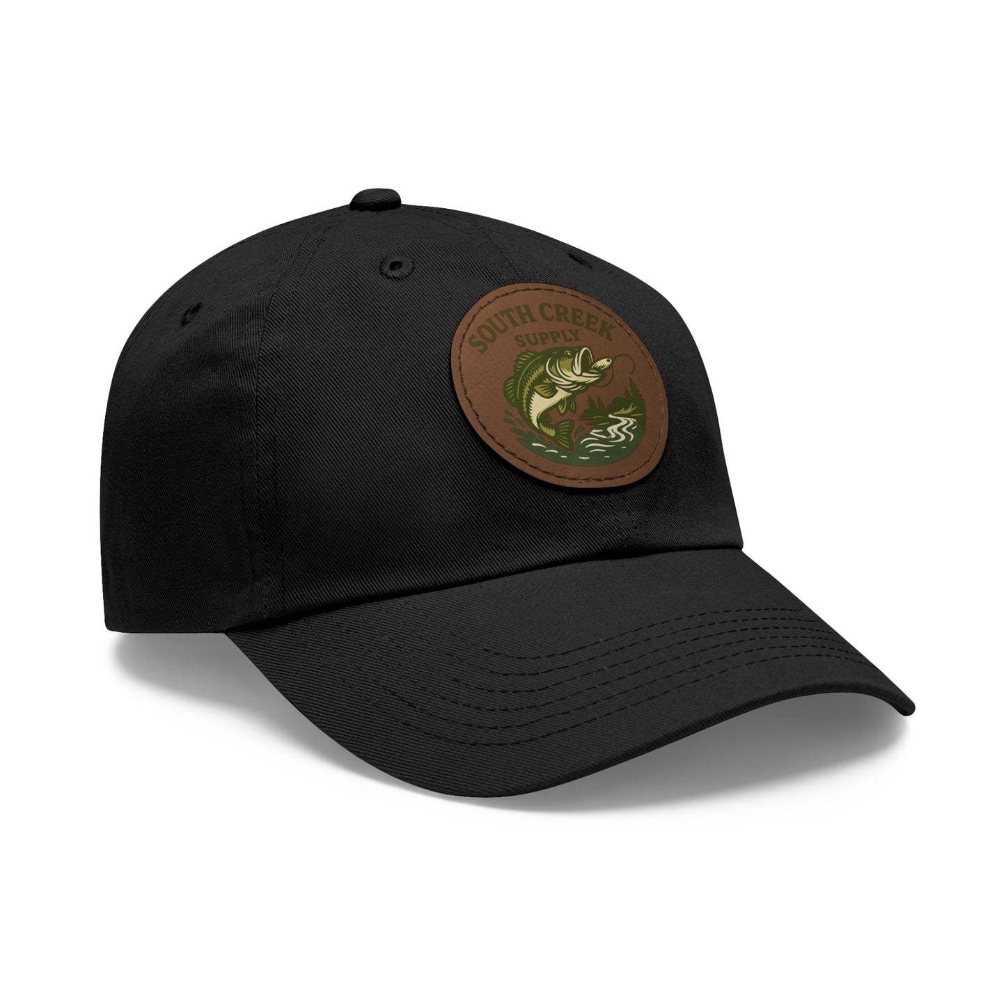 Fishing Leather Patch Hat — "South Creek Supply"