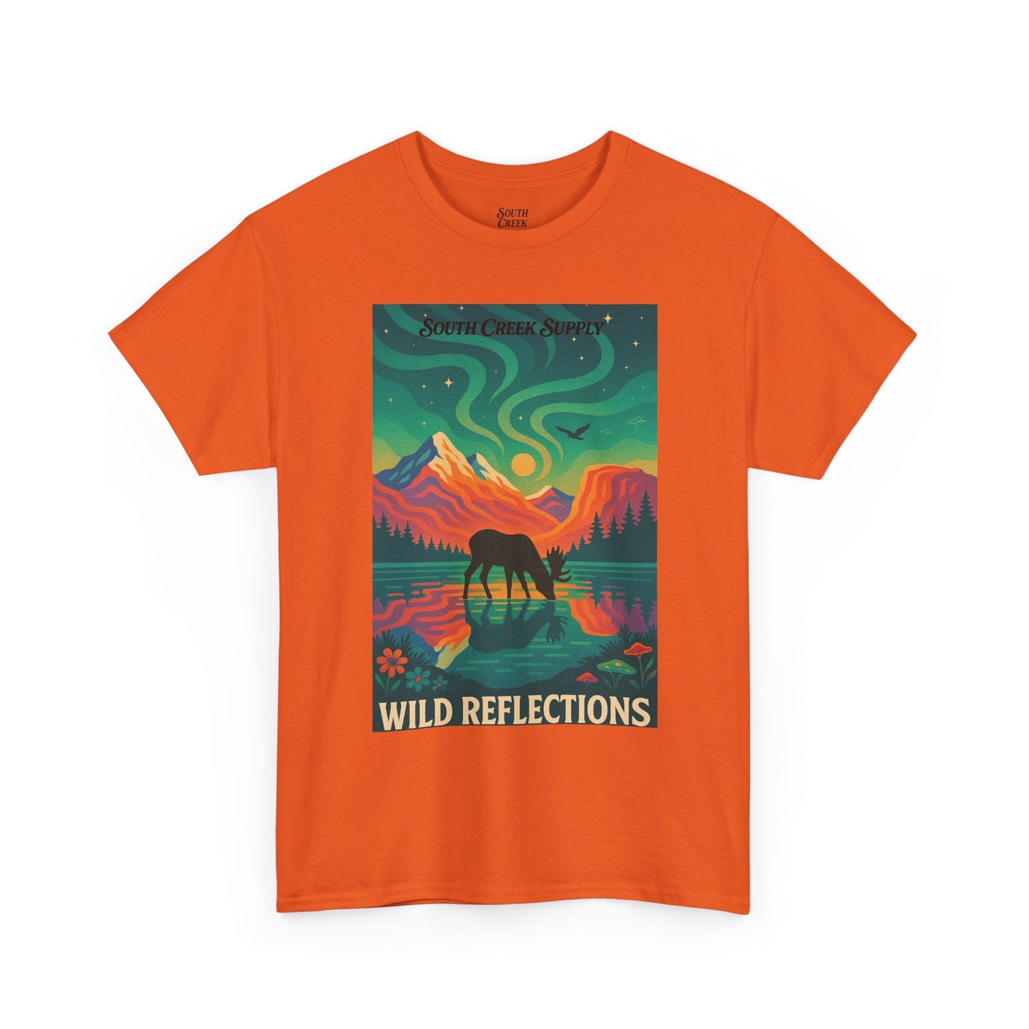 Wild Reflections T-Shirt — Aurora Mountain Elk Graphic Tee