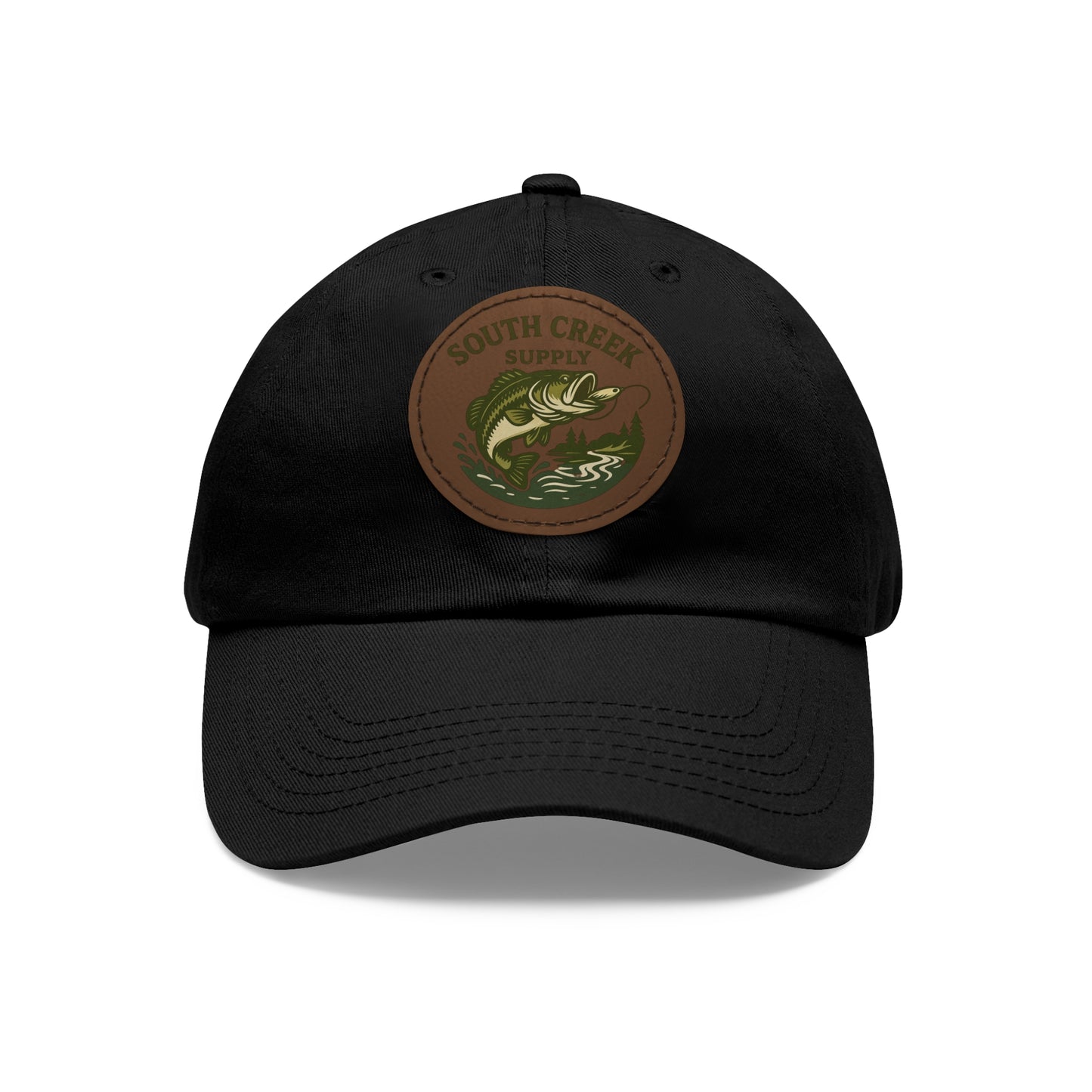 Fishing Leather Patch Hat — "South Creek Supply"