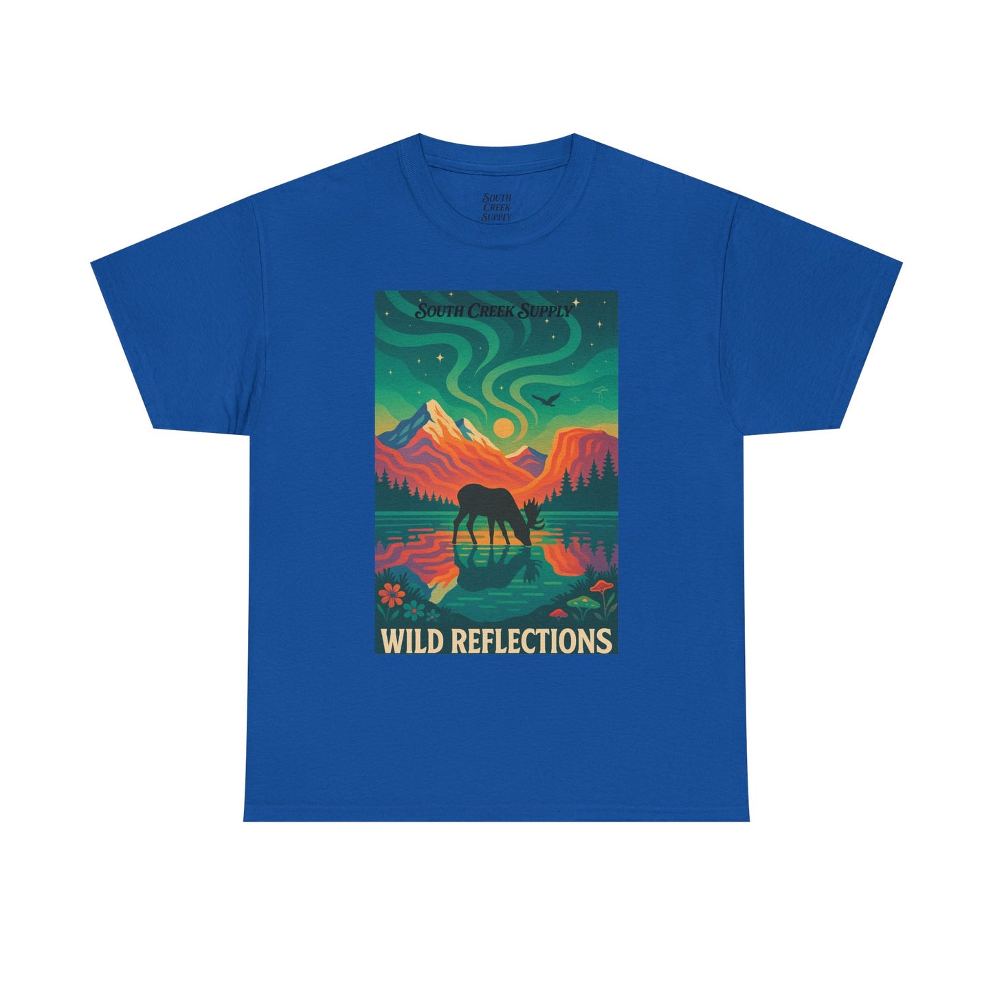 Wild Reflections T-Shirt — Aurora Mountain Elk Graphic Tee