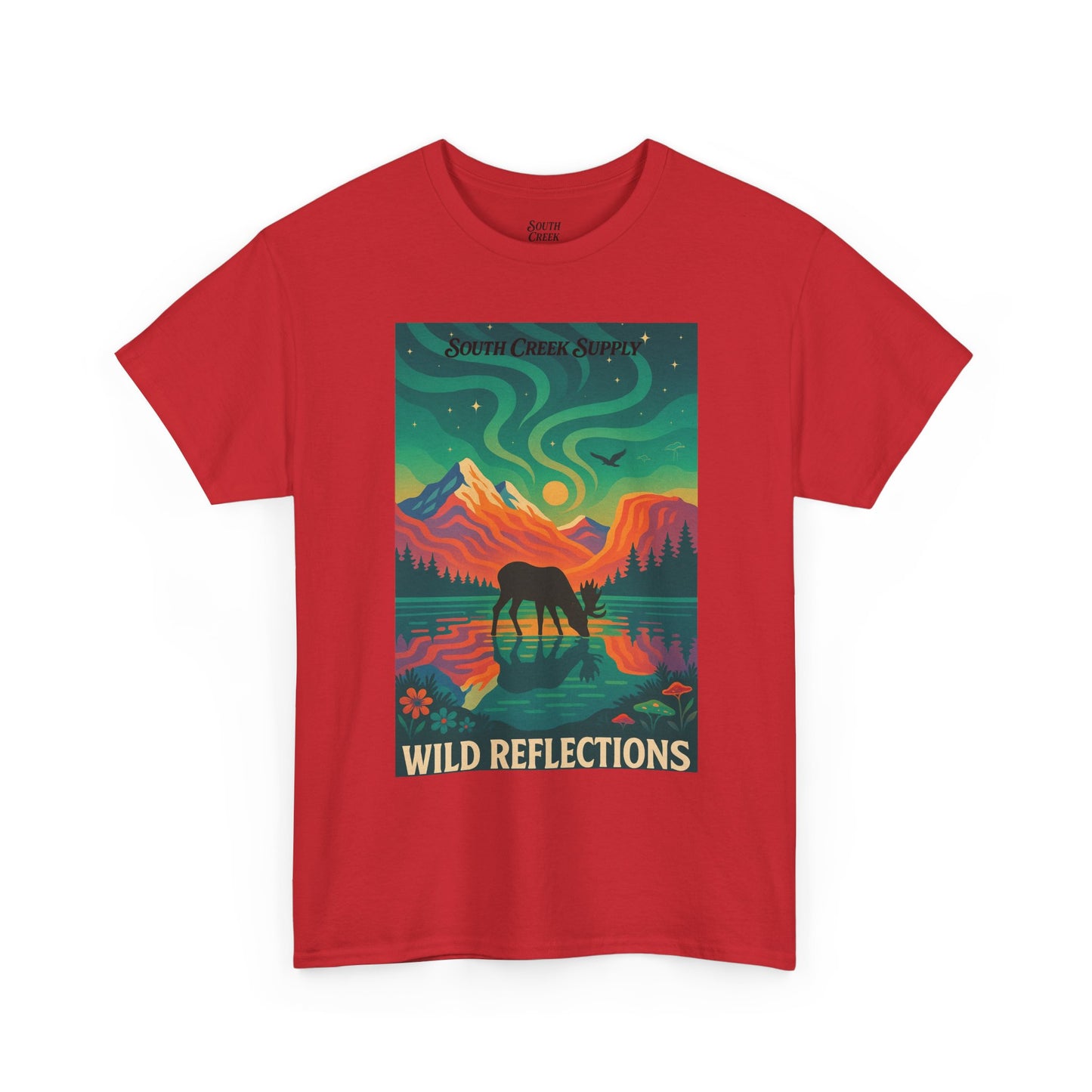 Wild Reflections T-Shirt — Aurora Mountain Elk Graphic Tee